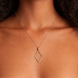 Artisan Gold Diamond-Shaped Necklace